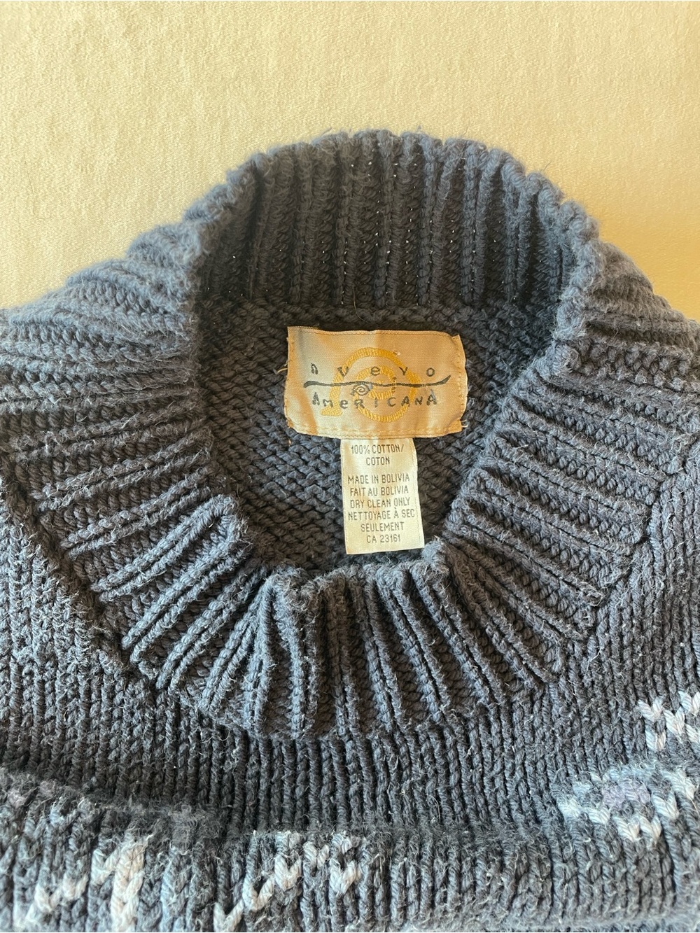 Vintage Whimsical Knit Cotton Sweater - Picture 8 of 8